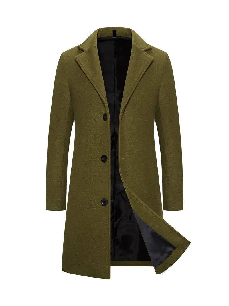 Levoire | Veste Col Réversible À Manches Longues Avec Boutons Vert foncé