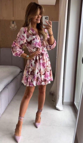 Levoire | Robe Courte Confortable Avec Des Fleurs Pour Femmes
