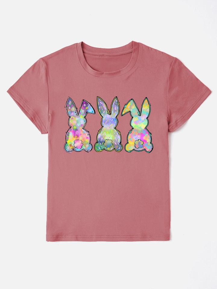 Levoire | Rabbit Col rond T-shirt à manches courtes Poussière Rose Clair