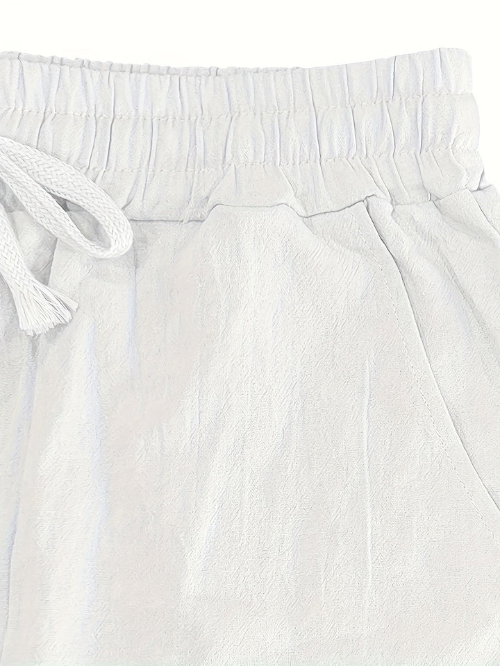 Levoire | Loisirs Coton Lin Pantalons Couleur Unie