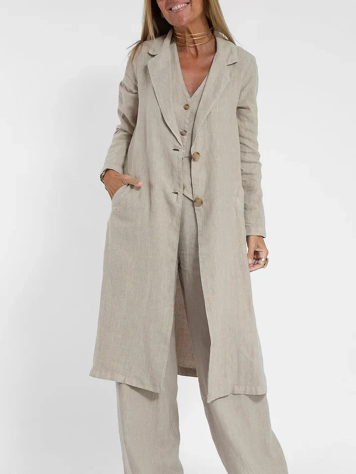 Levoire | Veste Et Pantalon En Lin Pour Femmes