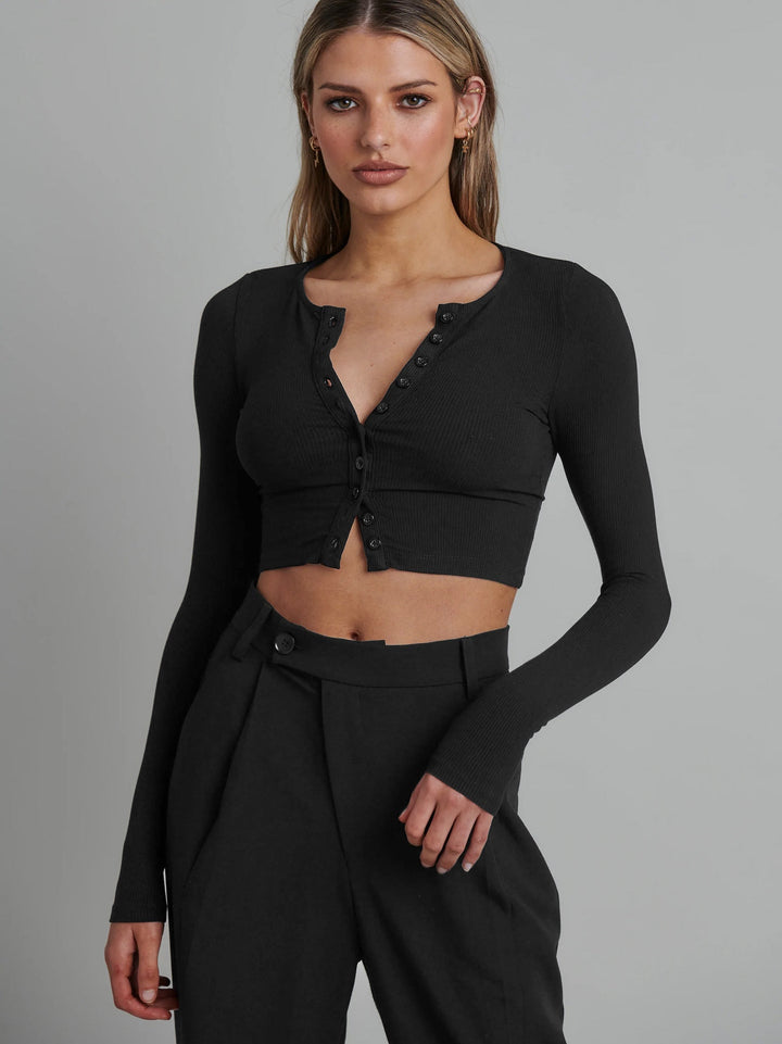 Levoire | Veste En Tricot Cropped Noir