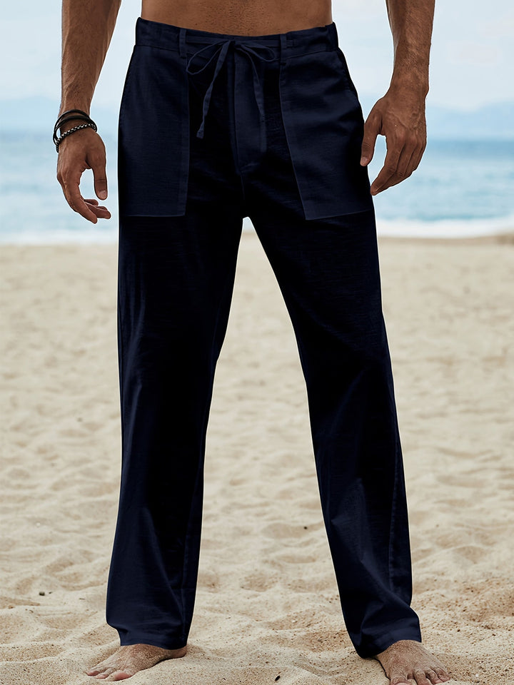 Levoire | Pantalons Cargo Doux En Mélange De Coton Et Lin