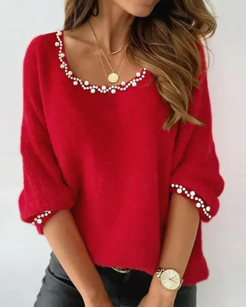 Levoire | Pull avec des perles Rot