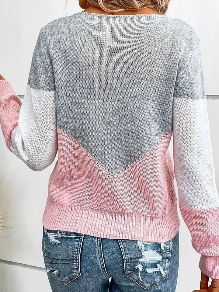 Levoire | Robe en tricot pour femmes avec un fond de couleur contrastante