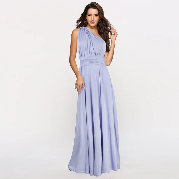 Levoire | Robe Portefeuille Élastique Avec Bretelles Bleu clair