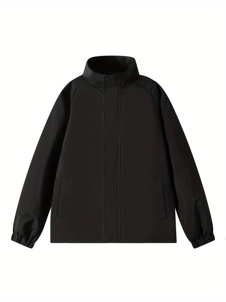Levoire | Veste Homme Noire Avec Col Montant