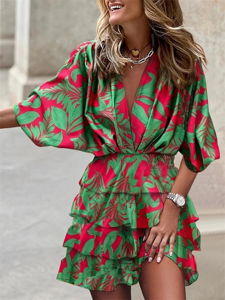 Levoire | Robe D'Été À Manches Longues Consciente De La Mode Vert