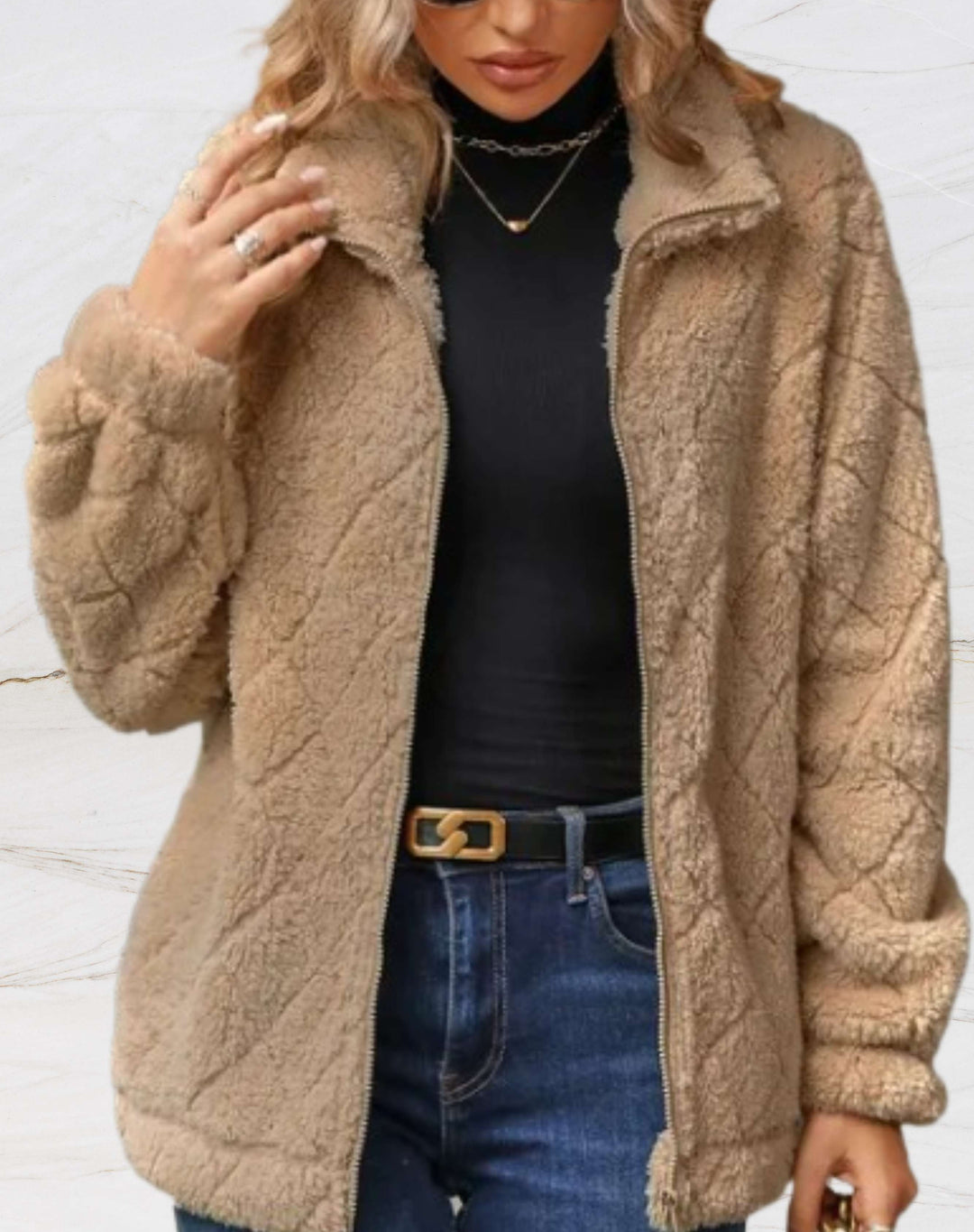 Levoire | Veste À Grand Col Drapé Original marron