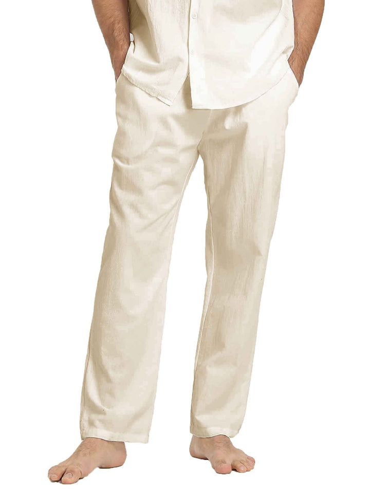 Levoire | Coton Lin Pantalons Homme Pour Une Coupe Décontractée