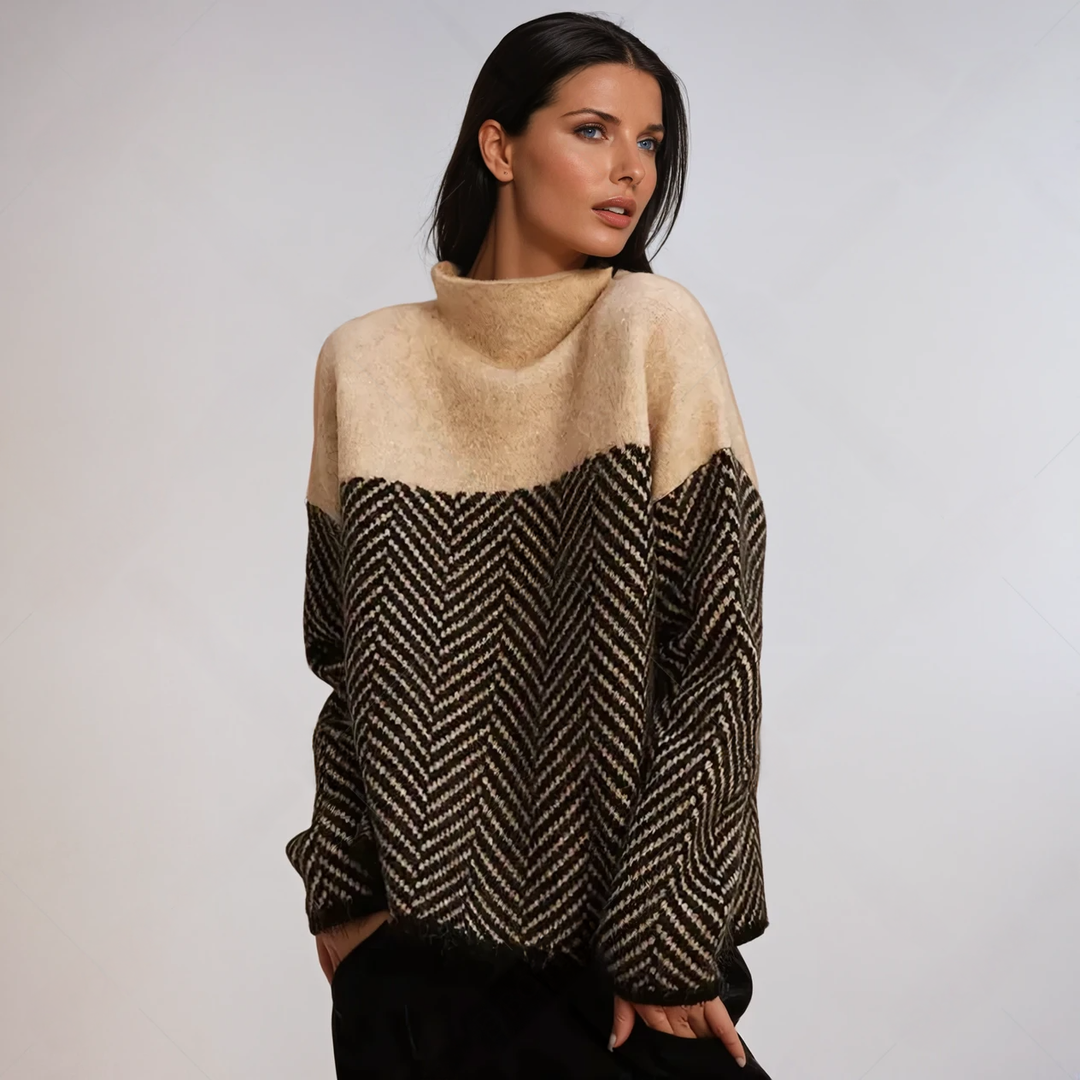 Levoire | Pull À Col Roulé Avec Coupe Élégante Beige