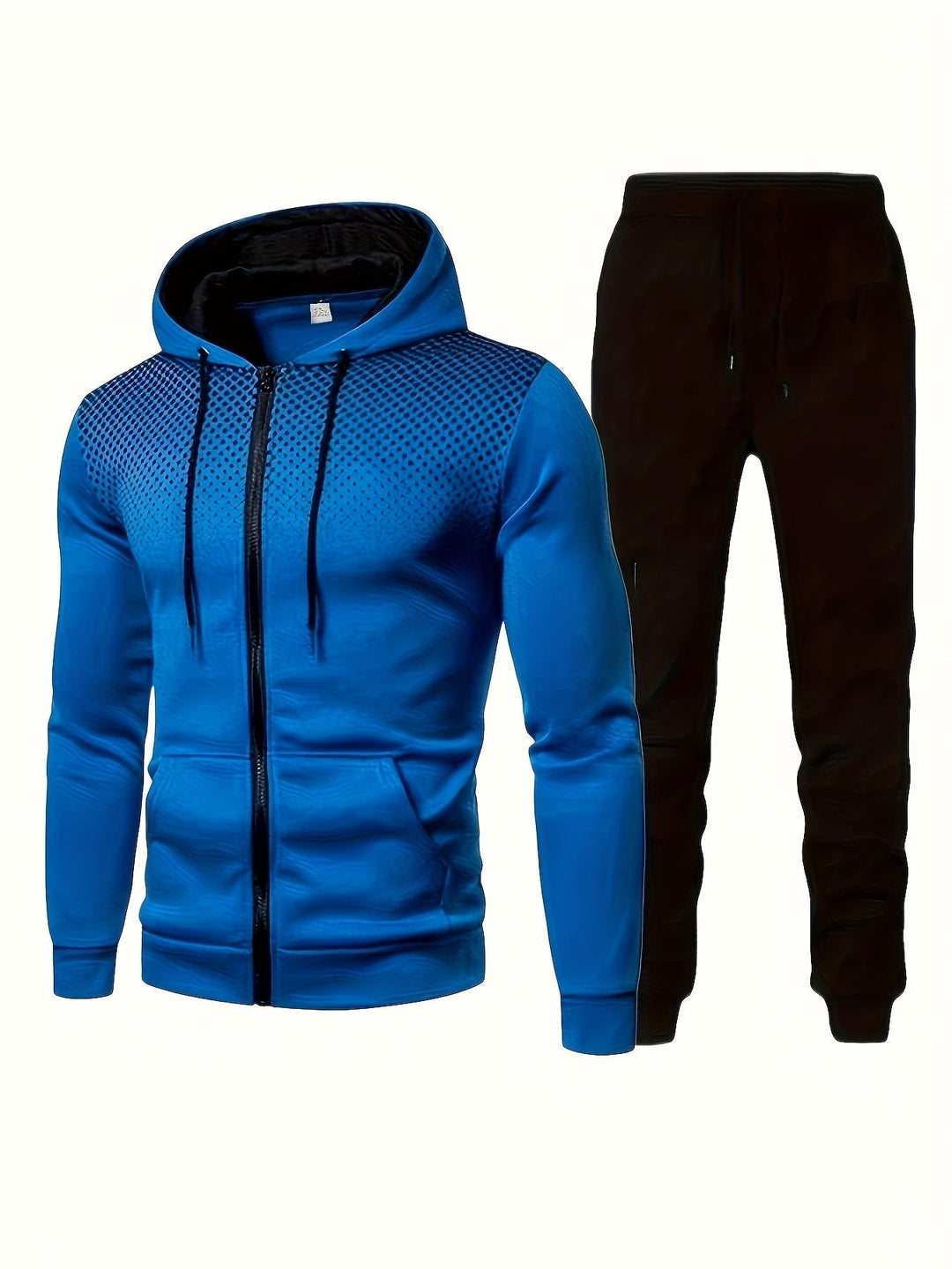 Levoire | Ensemble De Survêtement Pour Homme 2 Pièces Avec Sweat À Capuche Et Pantalon De Jogging Bleu