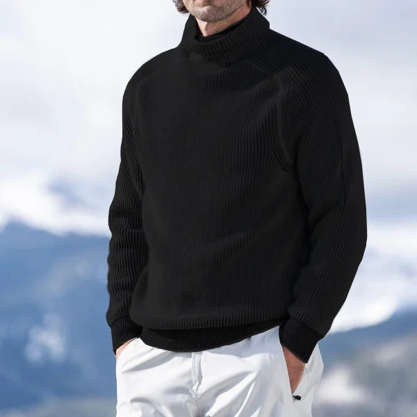 Levoire | Pull À Col Montant Confortable Pour Chaleur Et Style Noir