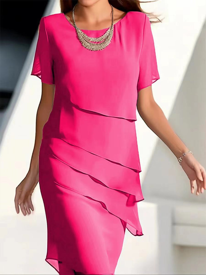 Levoire | Robe Enveloppante Élégante Rosa
