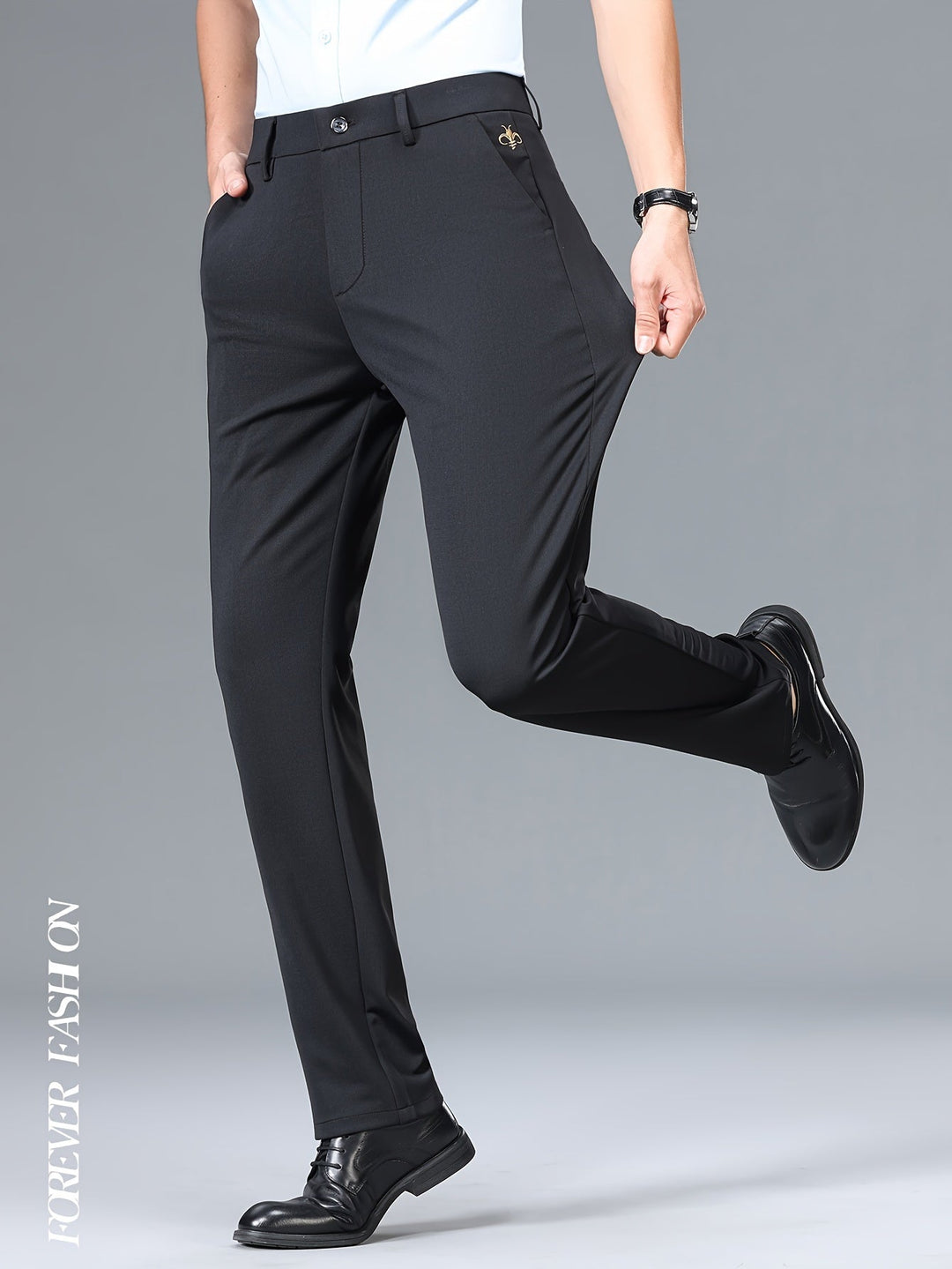 Levoire | Pantalons De Costume Stretch Pour Hommes Avec Motifs Animaux Noir