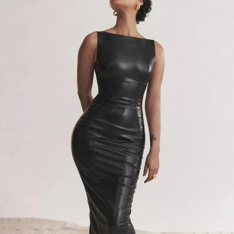 Levoire | Robe pour femmes en cuir PU