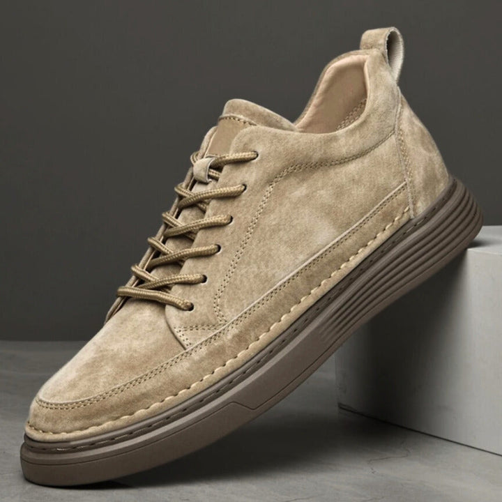 Levoire | Réels Baskets En Cuir Kaki