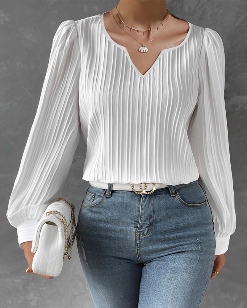 Levoire | Chemise unie à col en V Blanc