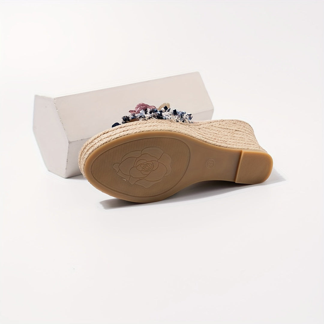 Levoire | Espadrilles Fleuries Pour Femmes Avec Talons