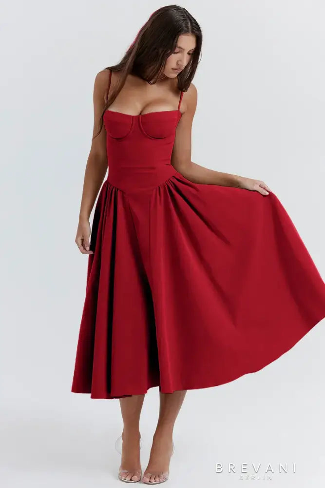 Levoire | Robe Midi Corset Sans Manches