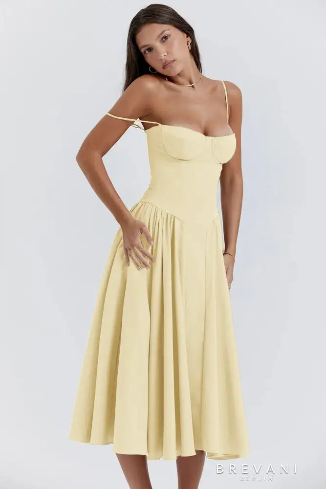 Levoire | Robe Midi Corset Sans Manches
