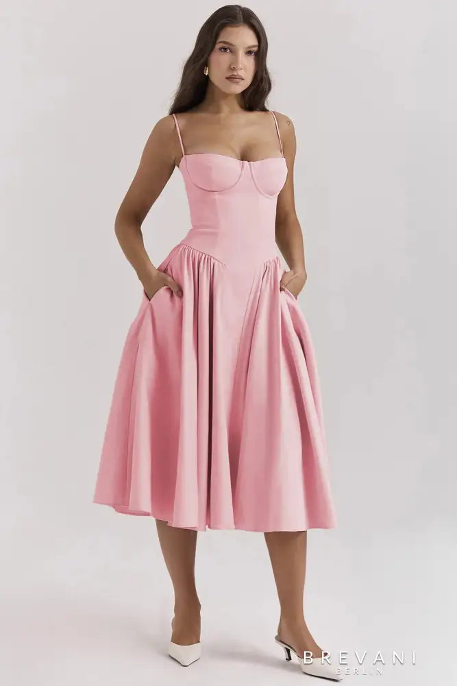Levoire | Robe Sans Manches Avec Forme Corset Rosa