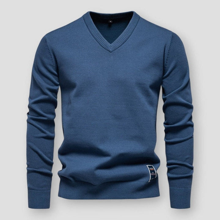 Levoire | Pulls D'Automne Tricotés Classiques Pour Hommes Bleu
