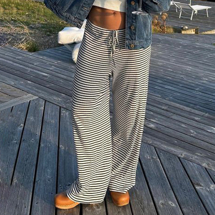 Levoire | Pantalon Rayé Tendance Pour Un Look Frais