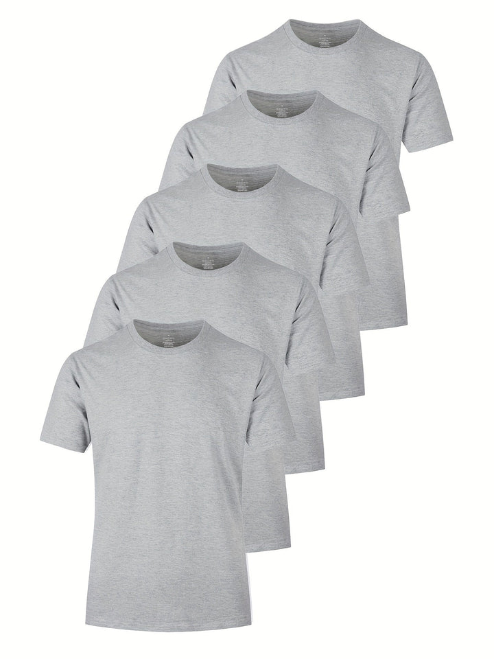 Levoire | 5 Pcs T-Shirts Légers Pour Hommes Heide Grise