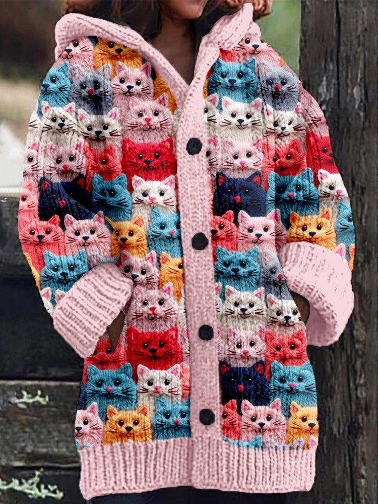 Levoire | Cardigan À Capuche Douillet Rose