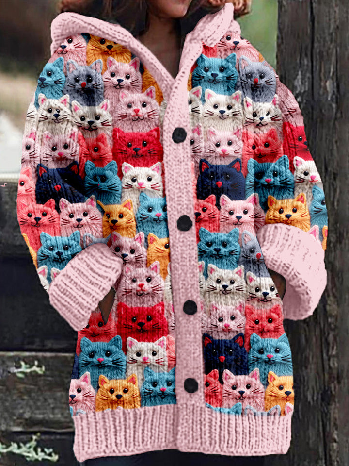 Levoire | Cardigan À Capuche Douillet Rose