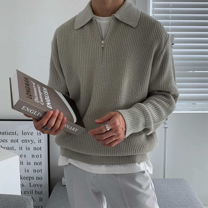 Levoire | Pull Classique En Tricot Gris