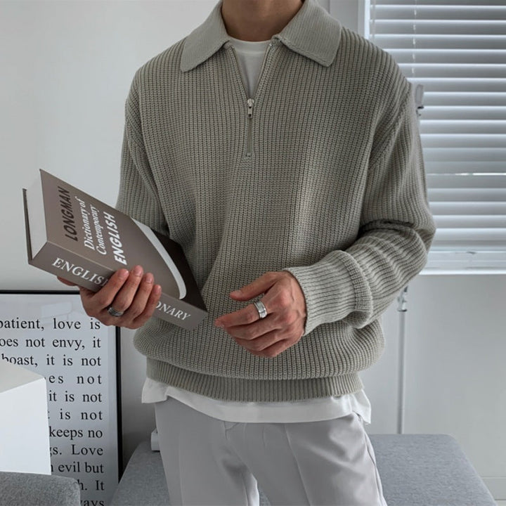 Levoire | Pull Classique En Tricot Gris