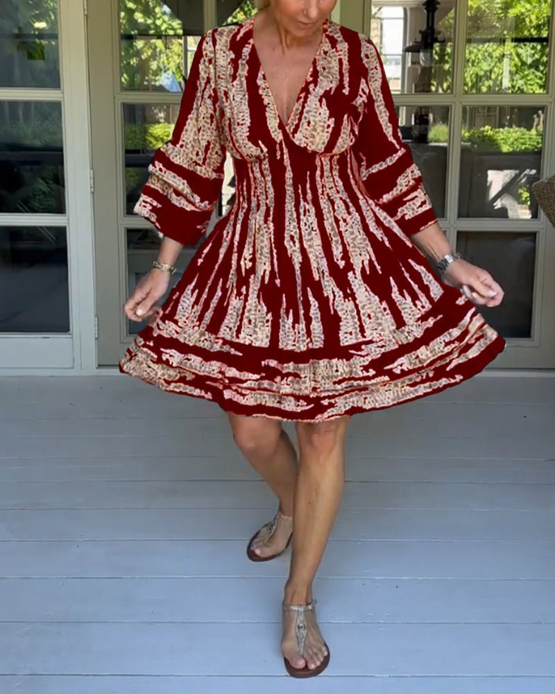 Levoire | Robe À Manches Courtes Avec Motif