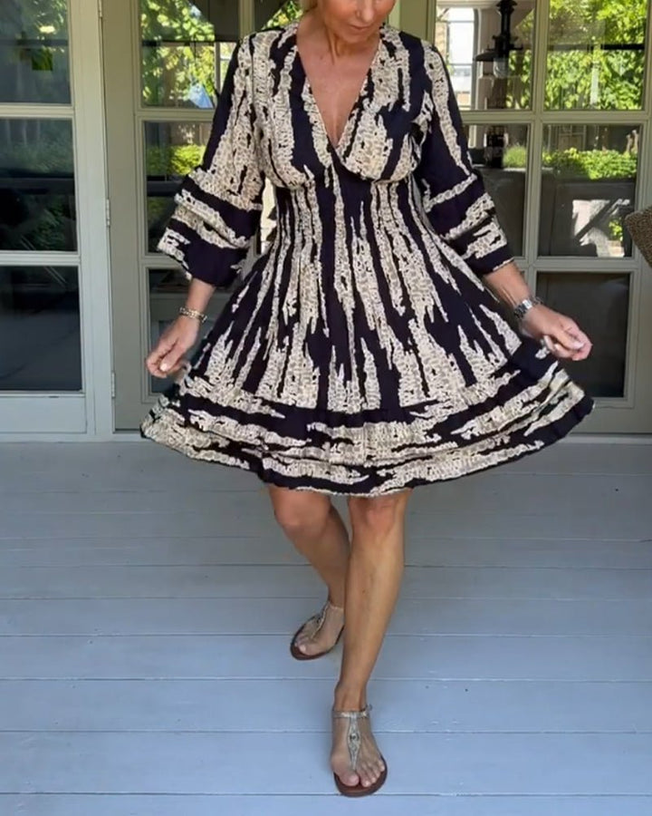 Levoire | Robe À Manches Courtes Avec Motif