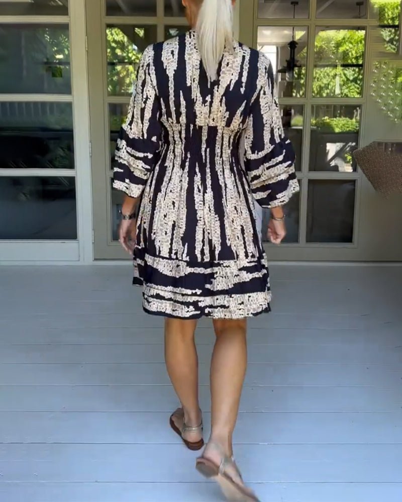 Levoire | Robe À Manches Courtes Avec Motif