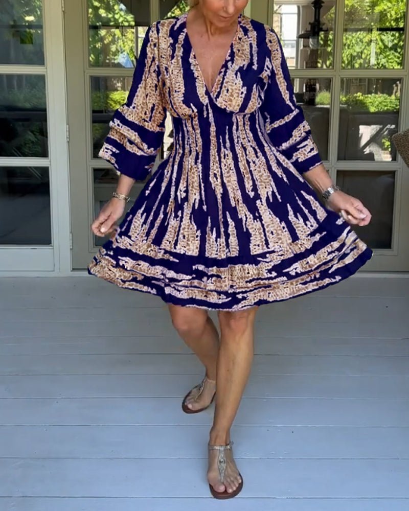 Levoire | Robe À Manches Courtes Avec Motif