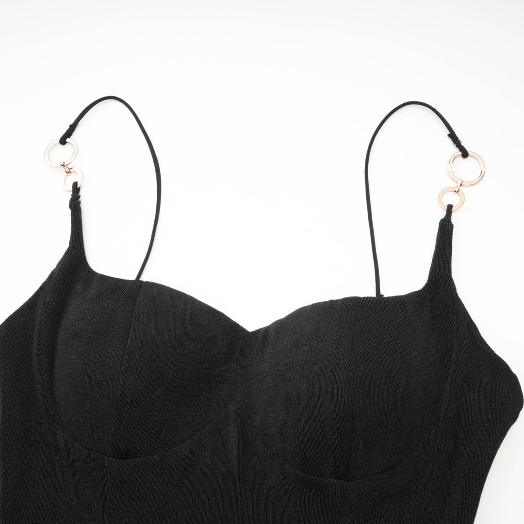 Levoire | Robe Midi Bustier Noire