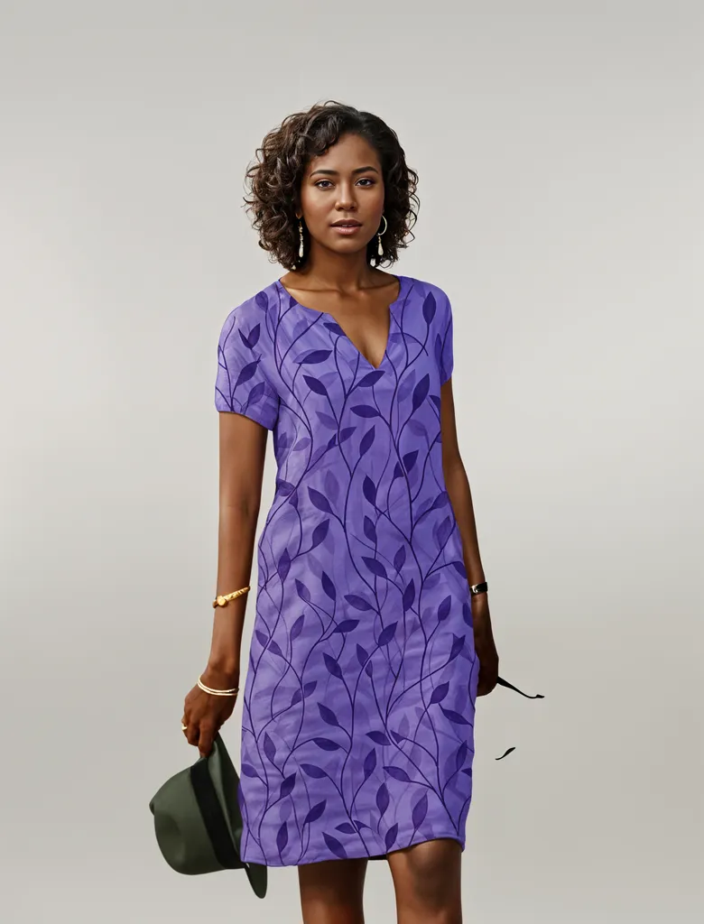 Levoire | Robe À Manches Longues Élégante Lila