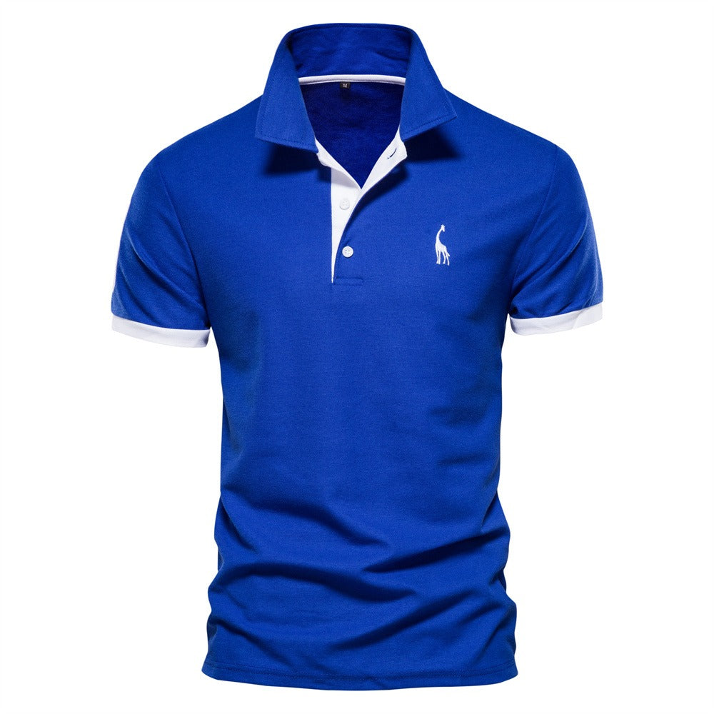 Levoire | Classique Polo Pour Hommes Bleu - Blanc
