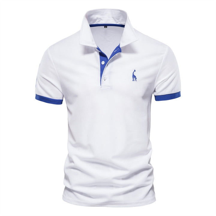 Levoire | Classique Polo Pour Hommes Blanc - Bleu