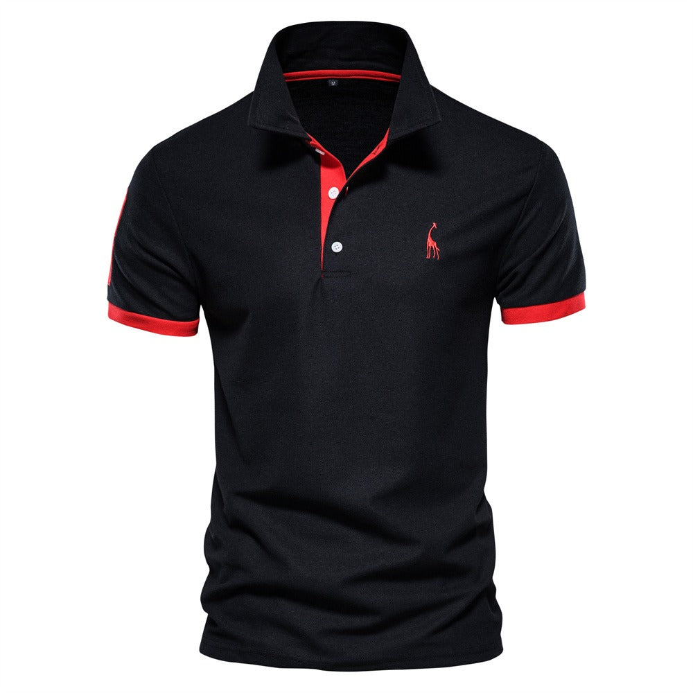 Levoire | Classique Polo Pour Hommes Noir - Rouge