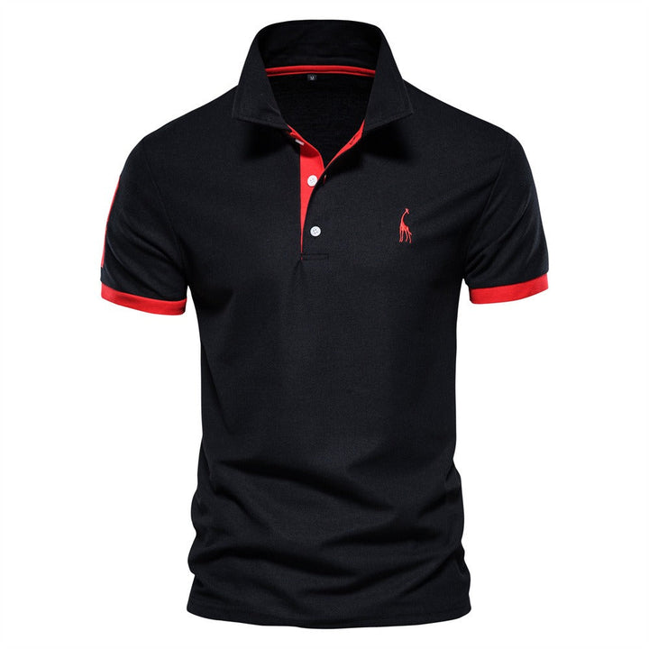 Levoire | Polo Shirt Élégant Pour L'Homme Moderne Noir Rouge