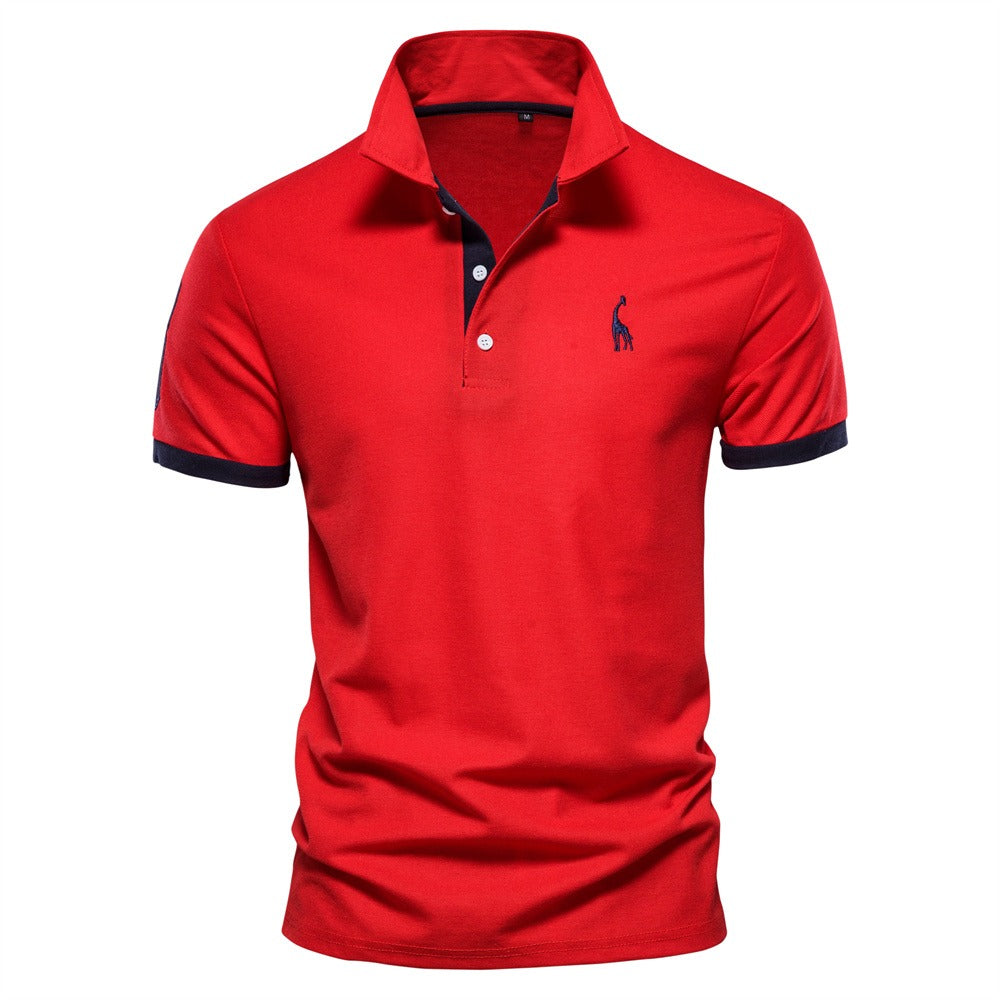 Levoire | Classique Polo Pour Hommes Rouge - Noir