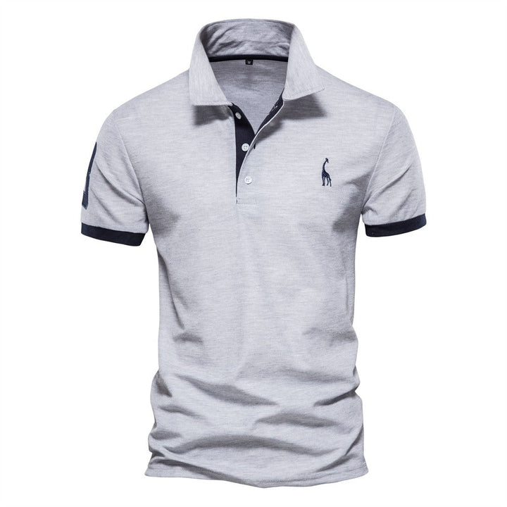 Levoire | Polo Shirt Élégant Pour L'Homme Moderne Gris Bleu Foncé