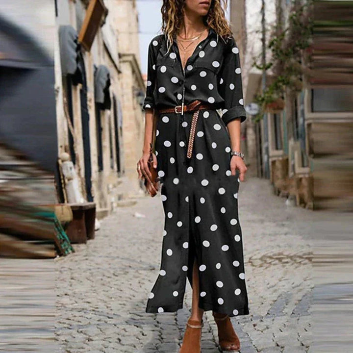 Levoire | Robe En Forme À Pois Noir