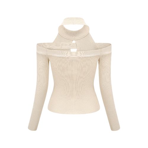 Levoire | Haut Tricot À Col Roulé Découpé