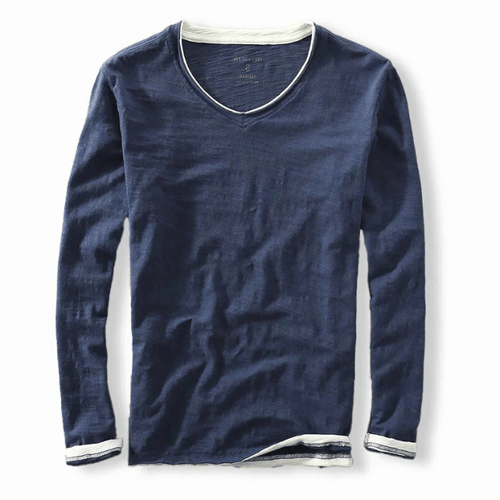 Levoire | Pull pour hommes style japonais élégants contrastes décontracté confort coton