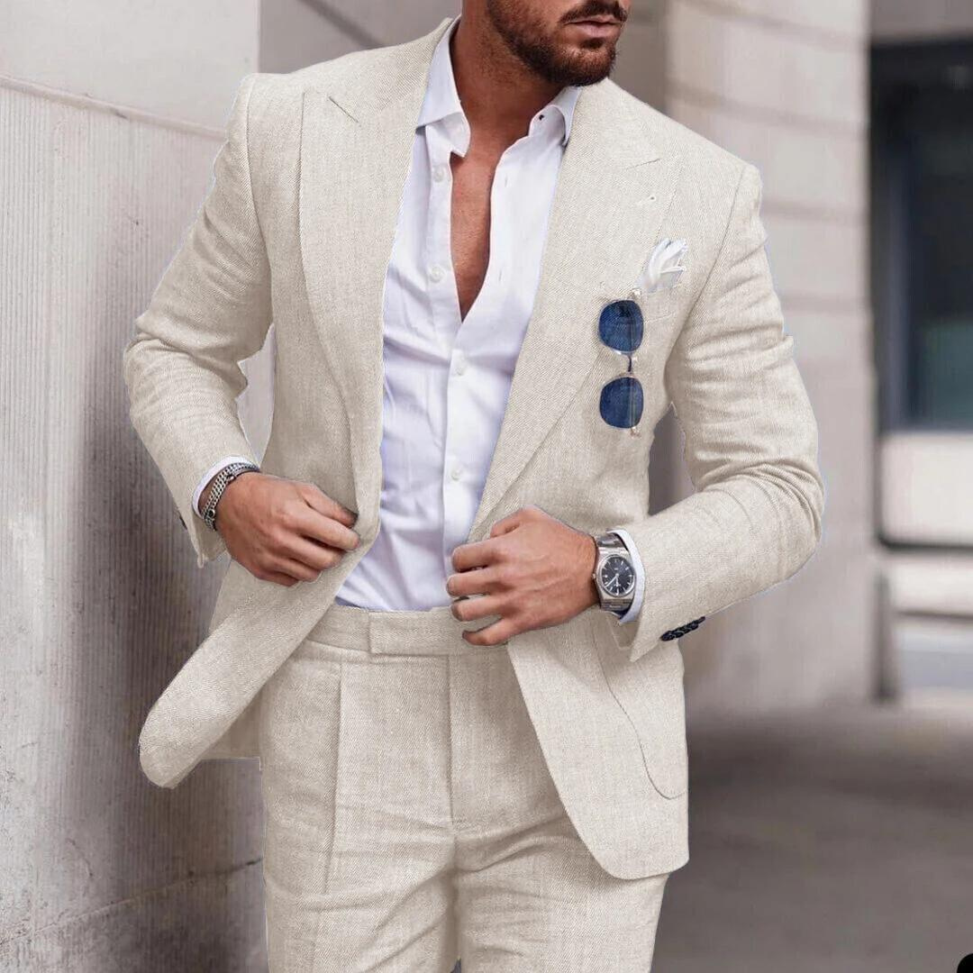Levoire | Costume D'Été Pour Hommes Léger, Élégant & Confortable Champagne