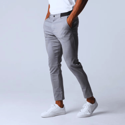 Levoire | Pantalon pour hommes Chino classique stretch décontracté Gris